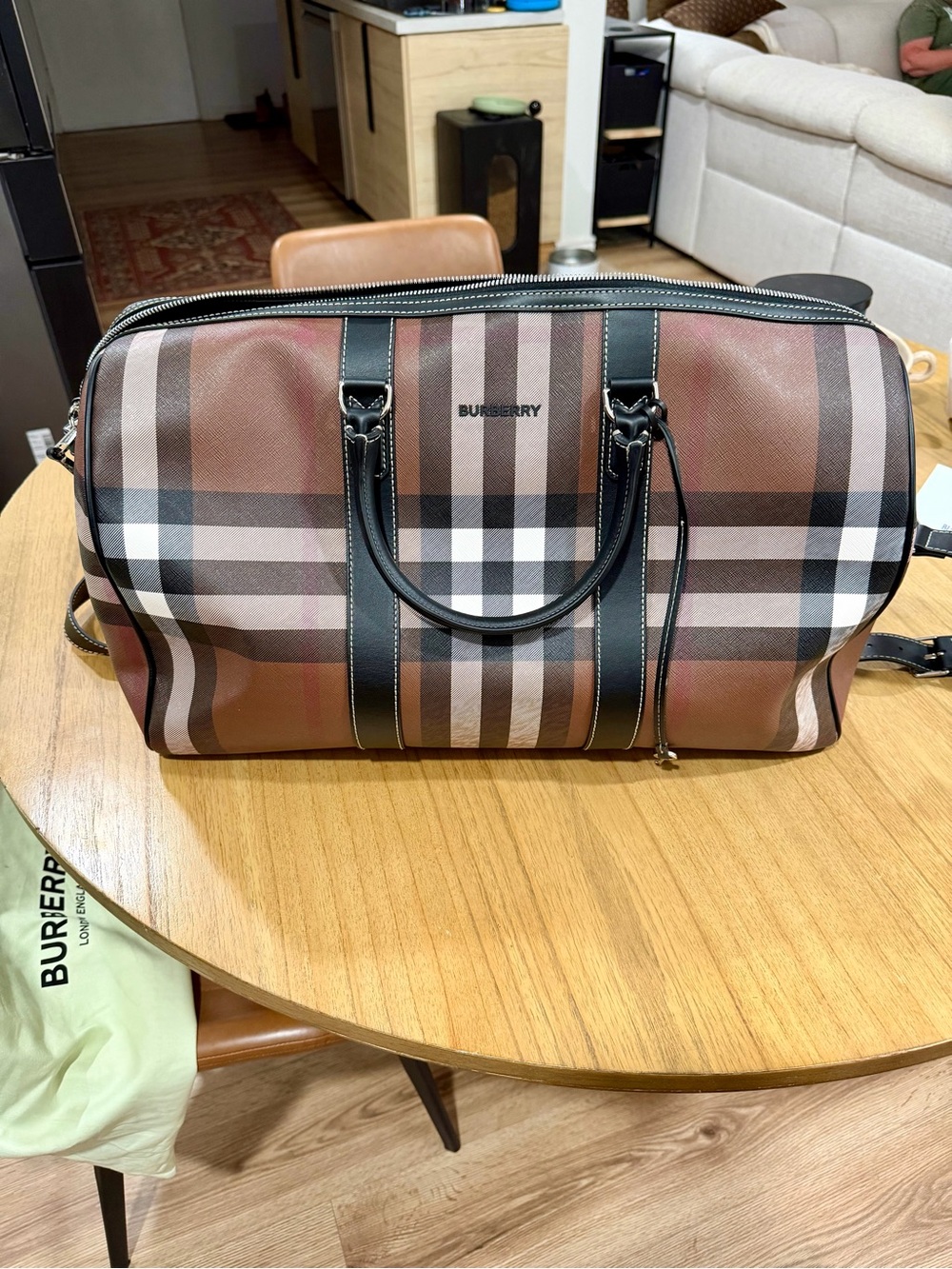 Burberry Boston Holdall in Dark Birch Brown